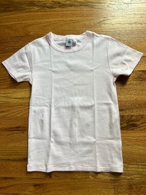 Petit Bateau pink 100% cotton s/s tee shirt women’s size 14 XS NWOT